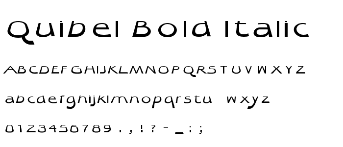 Quibel Bold Italic font